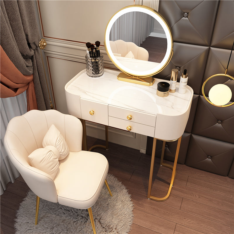 Glam Vanity Dressing Table Bedroom Makeup Vanity Desk with Drawer