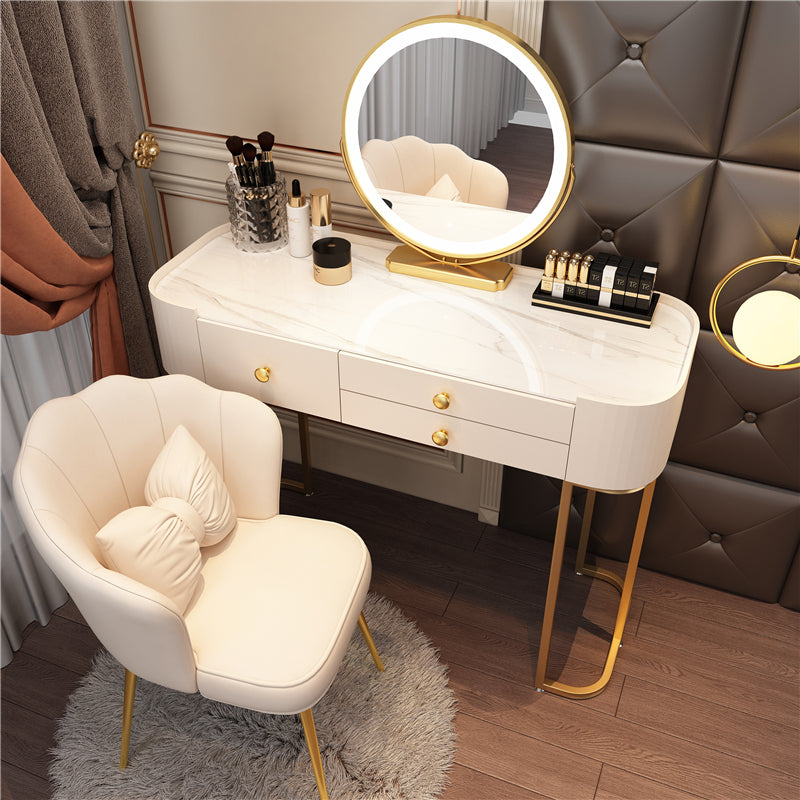 Glam Vanity Dressing Table Bedroom Makeup Vanity Desk with Drawer