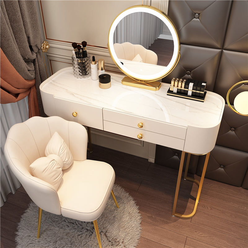 Glam Vanity Dressing Table Bedroom Makeup Vanity Desk with Drawer