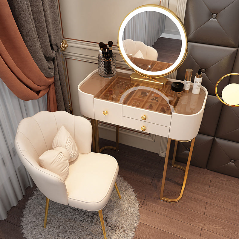 Glam Vanity Dressing Table Bedroom Makeup Vanity Desk with Drawer