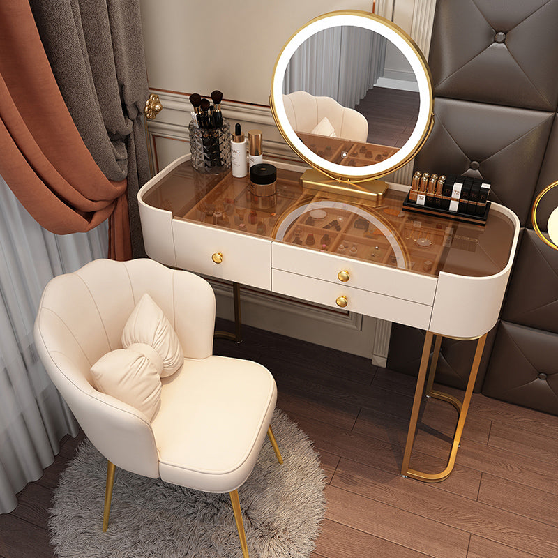 Glam Vanity Dressing Table Bedroom Makeup Vanity Desk with Drawer