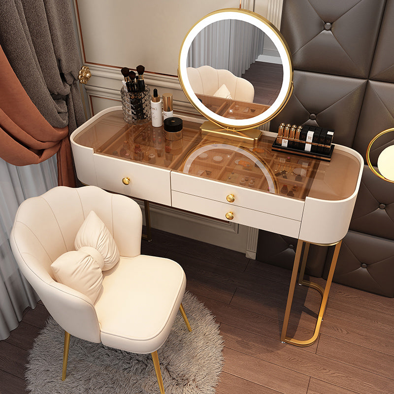 Glam Vanity Dressing Table Bedroom Makeup Vanity Desk with Drawer