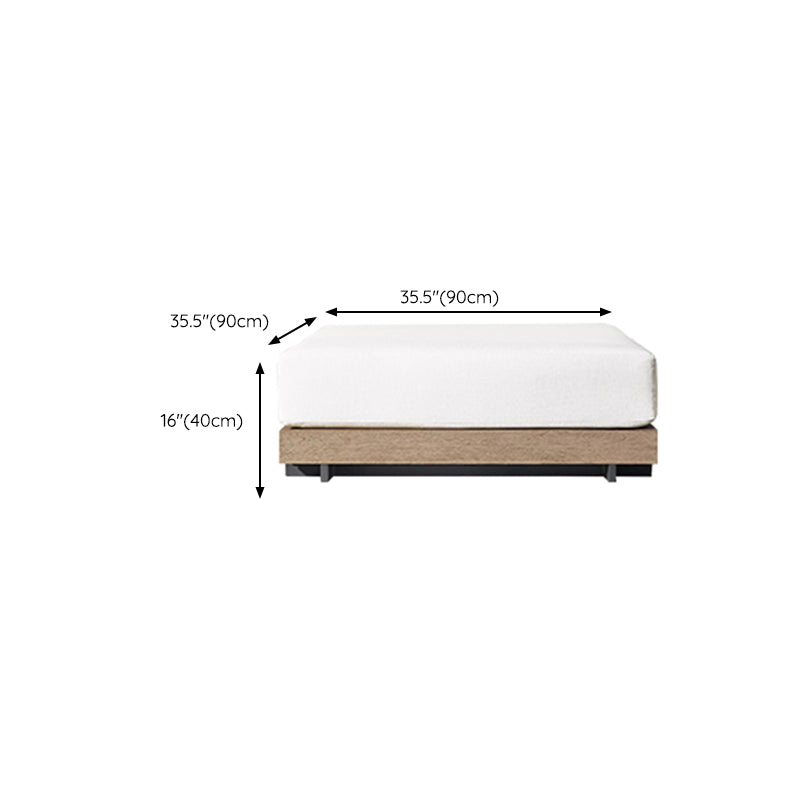 Minimalistic Solid Wood Outdoor Sectional Sofa Farmhouse Water Resistant Outdoor Sectional