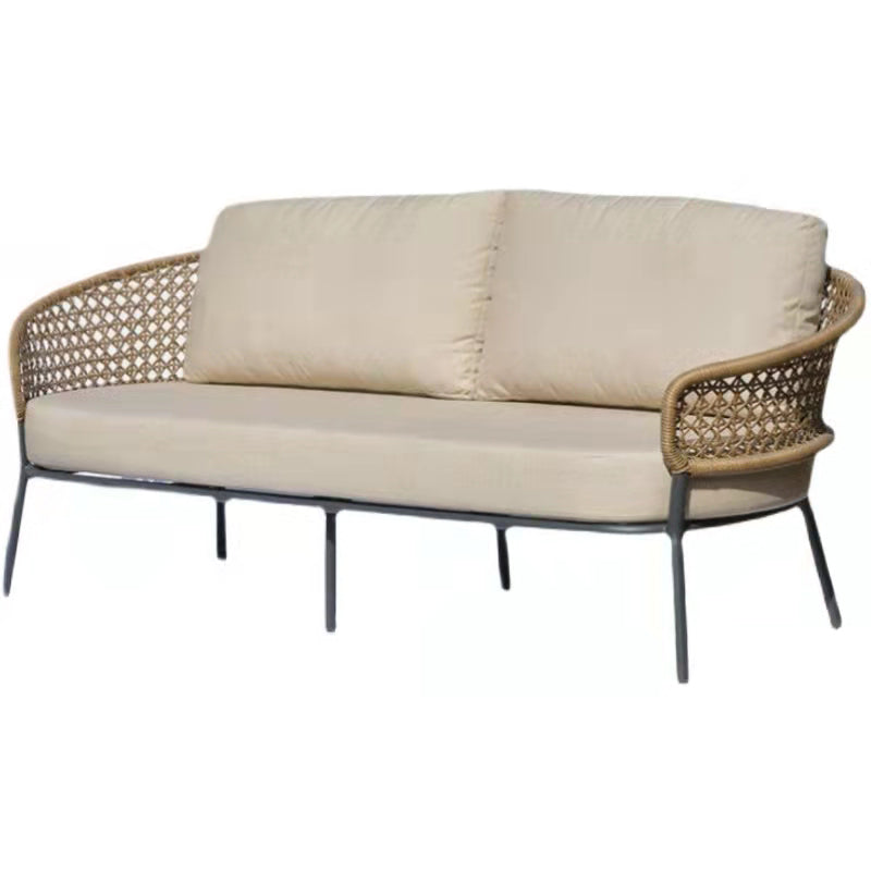 Rust and Water Resistant Patio Sofa Contemporary Outdoor Sofa with Cushion