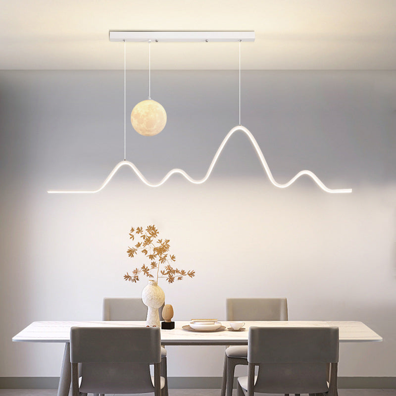 Minimalist LED Ceiling Pendant Light Linear Kitchen Island Fixture