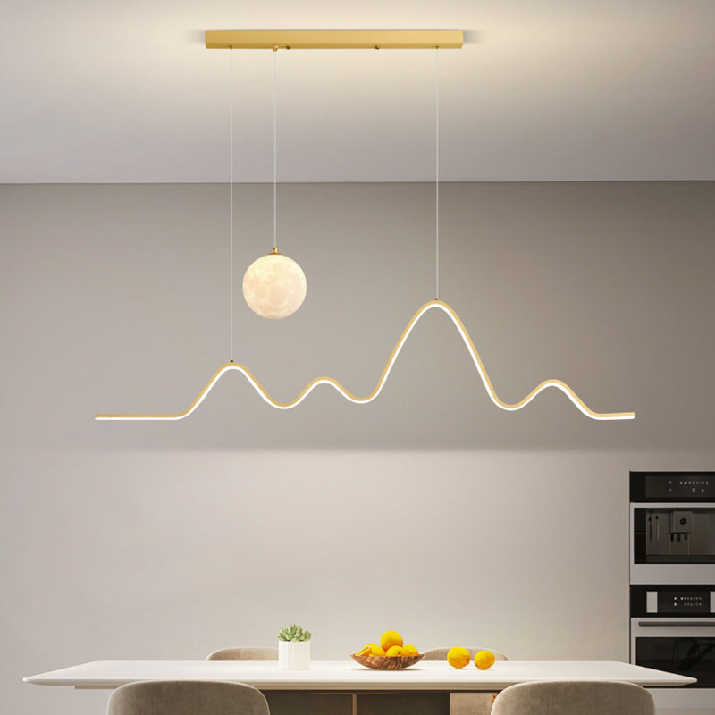 Minimalist LED Ceiling Pendant Light Linear Kitchen Island Fixture