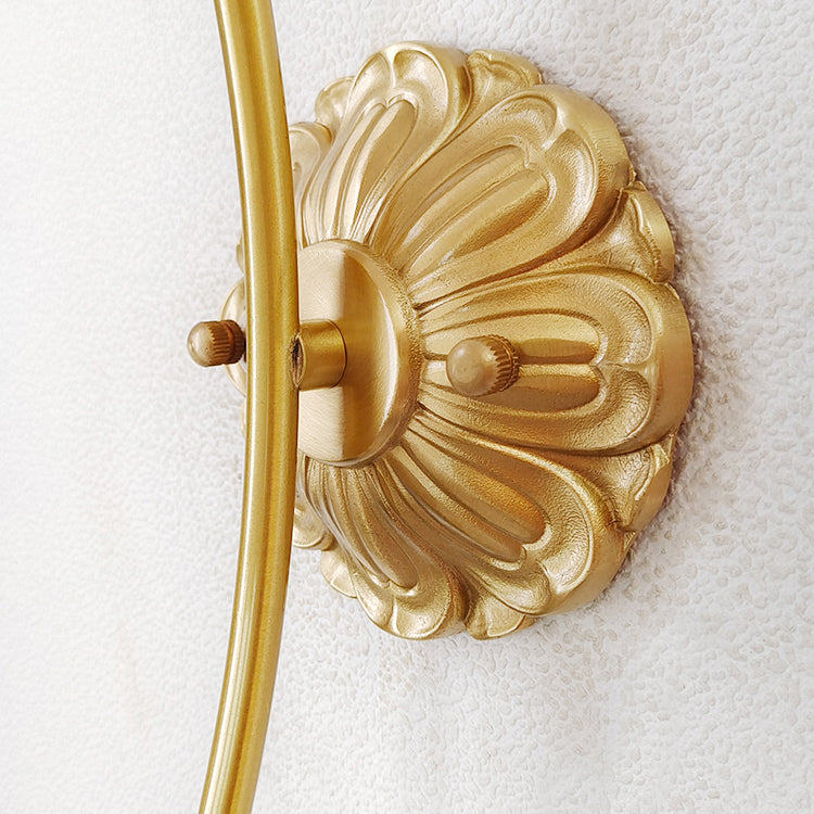 Metal Modern Wall Sconce Flower Shape Wall Light with Resin Shade for Bedroom