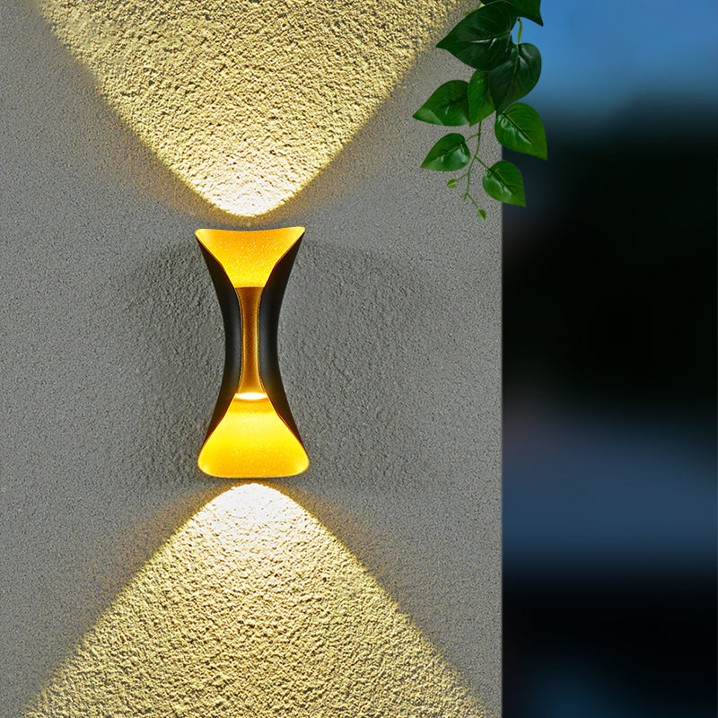 LED Modern Metal Wall Sconce Geometric Shape Wall Lamp for Courtyard