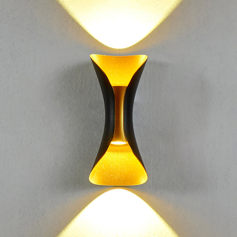 LED Modern Metal Wall Sconce Geometric Shape Wall Lamp for Courtyard