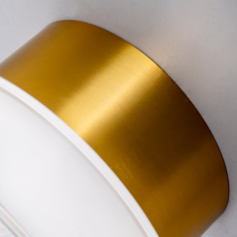 Aluminum and Acrylic Bath Sconce 1 Light Bathroom Vanity Lighting in Black / Gold