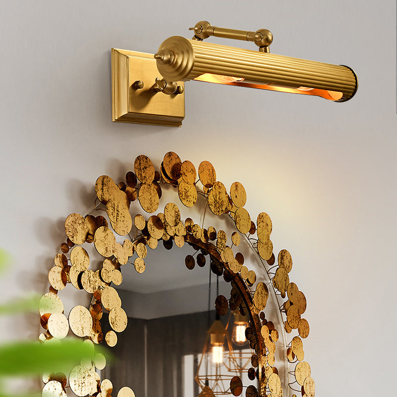 Solid Brass Bath Bar Post Modern 2 - Light Bathroom Vanity Lighting in Black / Gold