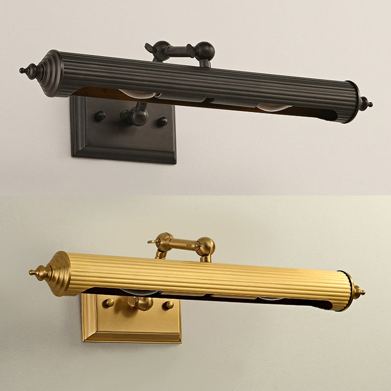 Solid Brass Bath Bar Post Modern 2 - Light Bathroom Vanity Lighting in Black / Gold