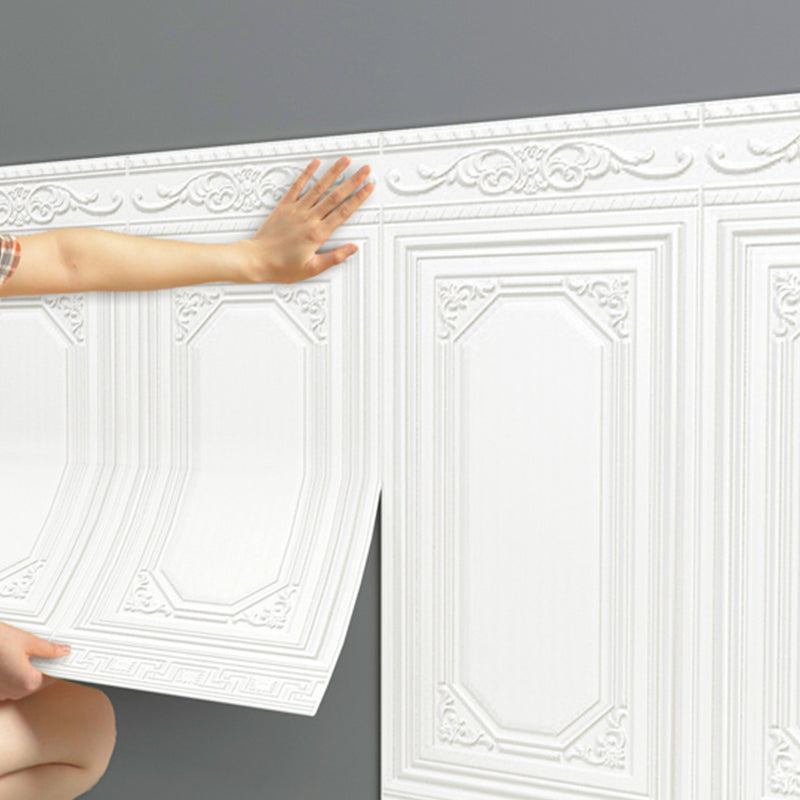 Contemporary Waterproof 3D Wainscoting Peel and Stick Indoor Wallboard