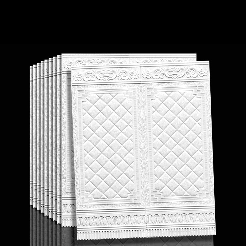 Contemporary Waterproof 3D Wainscoting Peel and Stick Indoor Wallboard