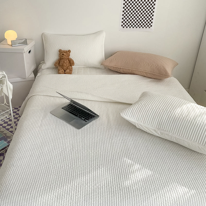 Cotton Bed Sheet Set Solid Color Basic Fitted Sheet for Bedroom