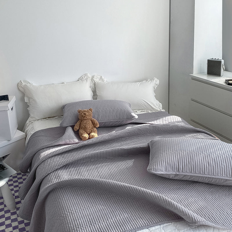 Cotton Bed Sheet Set Solid Color Basic Fitted Sheet for Bedroom