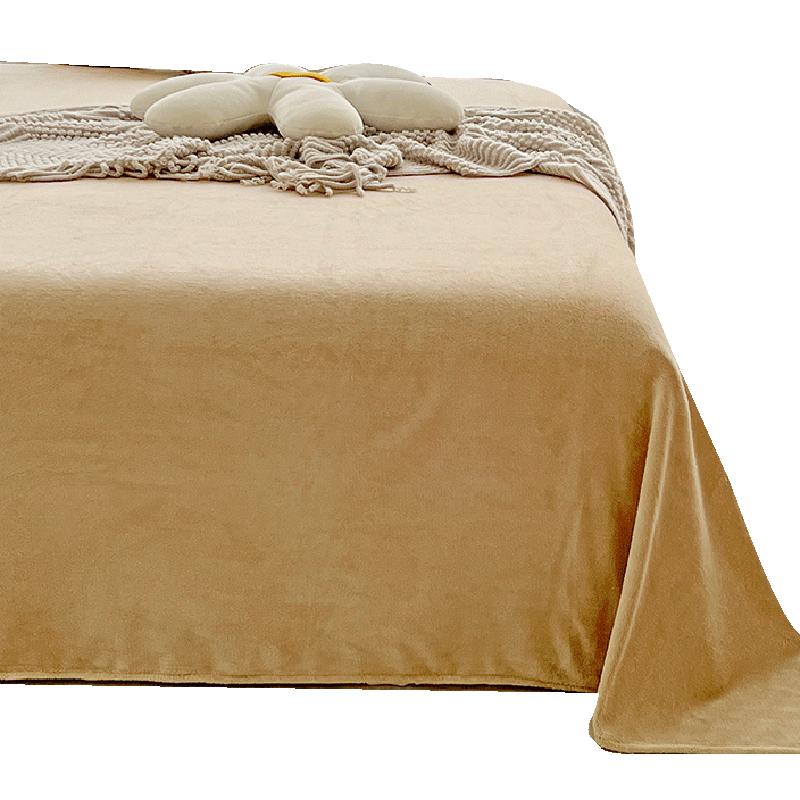 Winter Bed Sheet Set Basic Flannel Solid Fitted Sheet for Bedroom