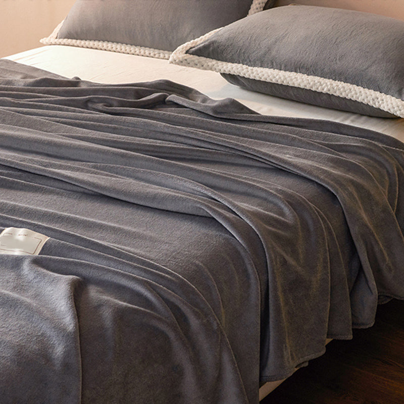 Flannel Bed Sheet Set Solid Color Basic Fitted Sheet for Bedroom