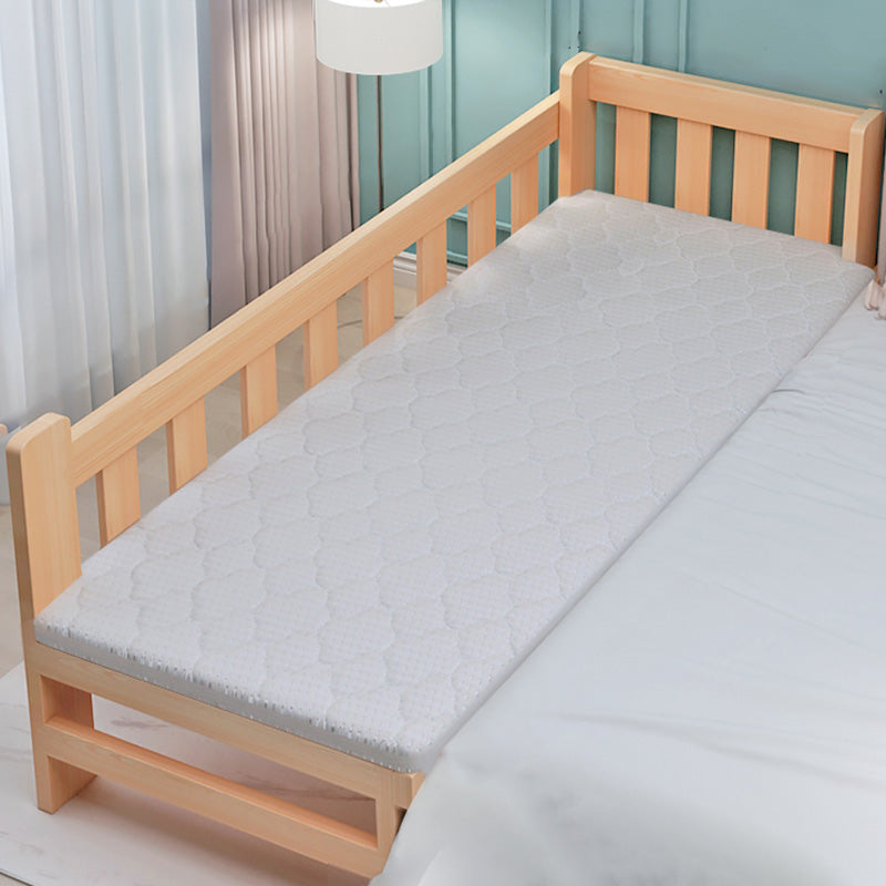 Washed Natural Wood Baby Crib Modern Nursery Crib with Guardrail