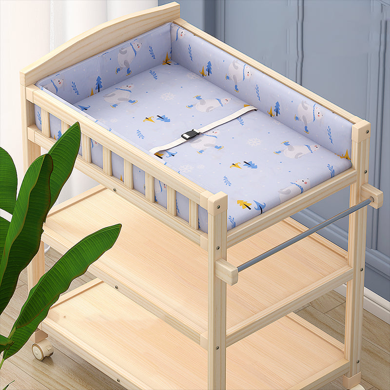 Modern Changing Table Wooden Baby Changing Table with Storage