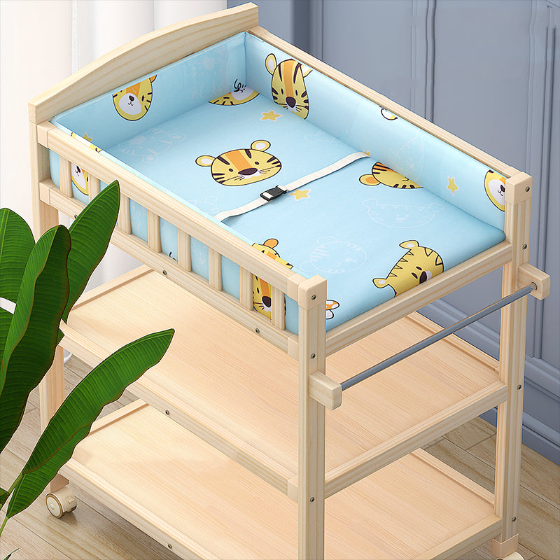 Modern Changing Table Wooden Baby Changing Table with Storage