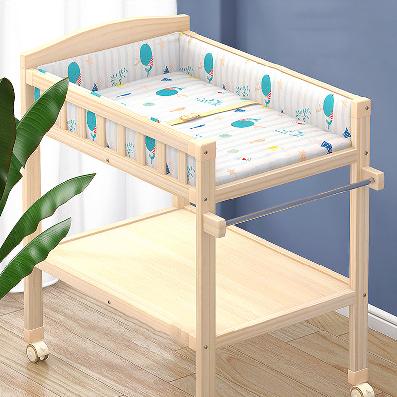 Modern Changing Table Wooden Baby Changing Table with Storage