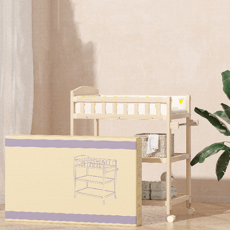 Modern Changing Table Wooden Baby Changing Table with Storage