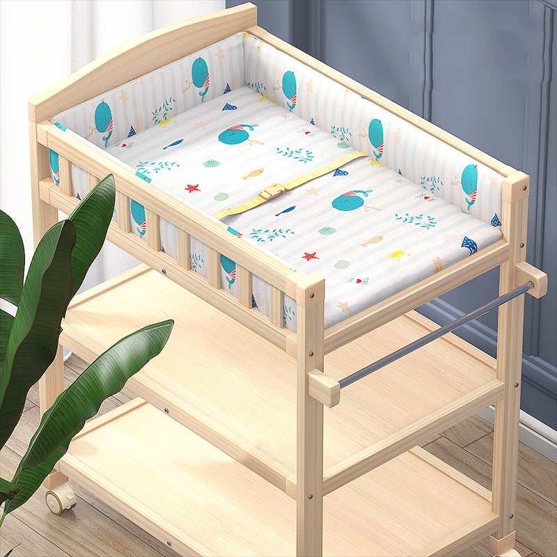 Modern Changing Table Wooden Baby Changing Table with Storage