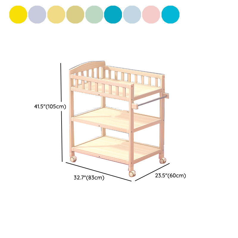 Modern Changing Table Wooden Baby Changing Table with Storage