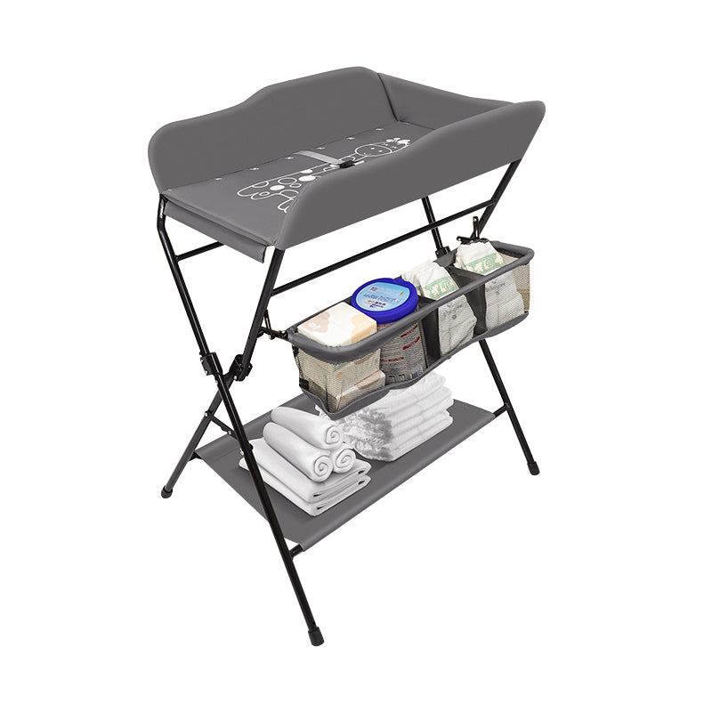 Modern Baby Changing Table Folding Metal Changing Table with Storage