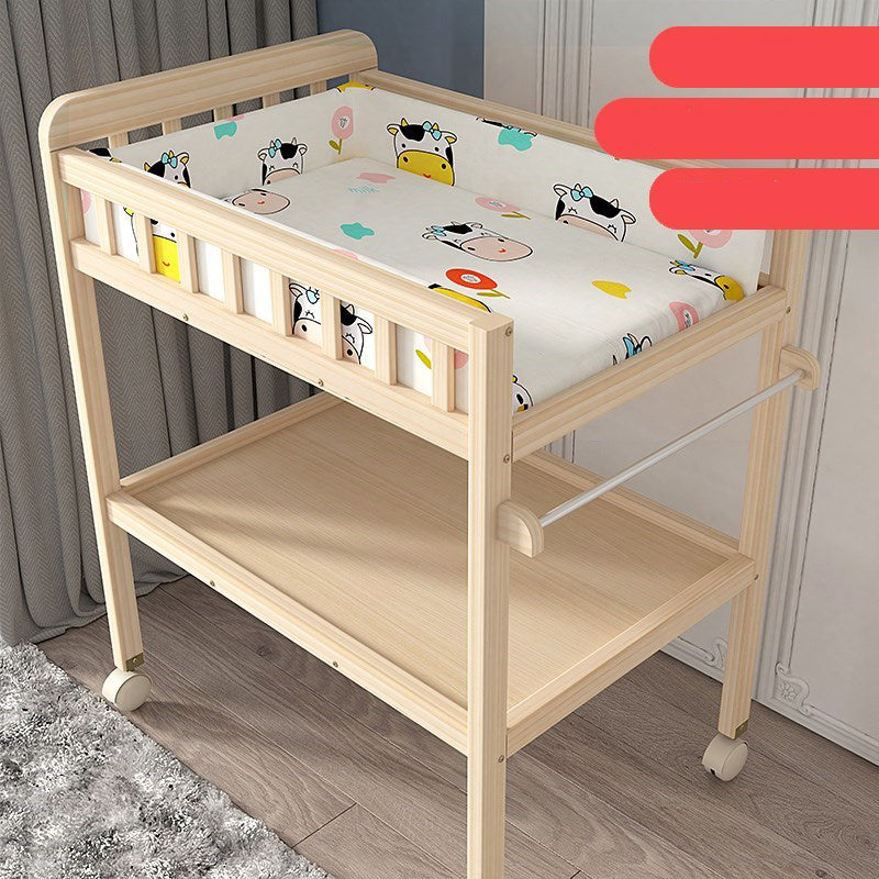 Wooden Baby Changing Table Flat Top Changing Table with Storage Changing Table