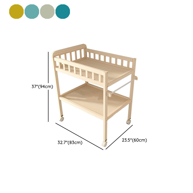 Wooden Baby Changing Table Flat Top Changing Table with Storage Changing Table