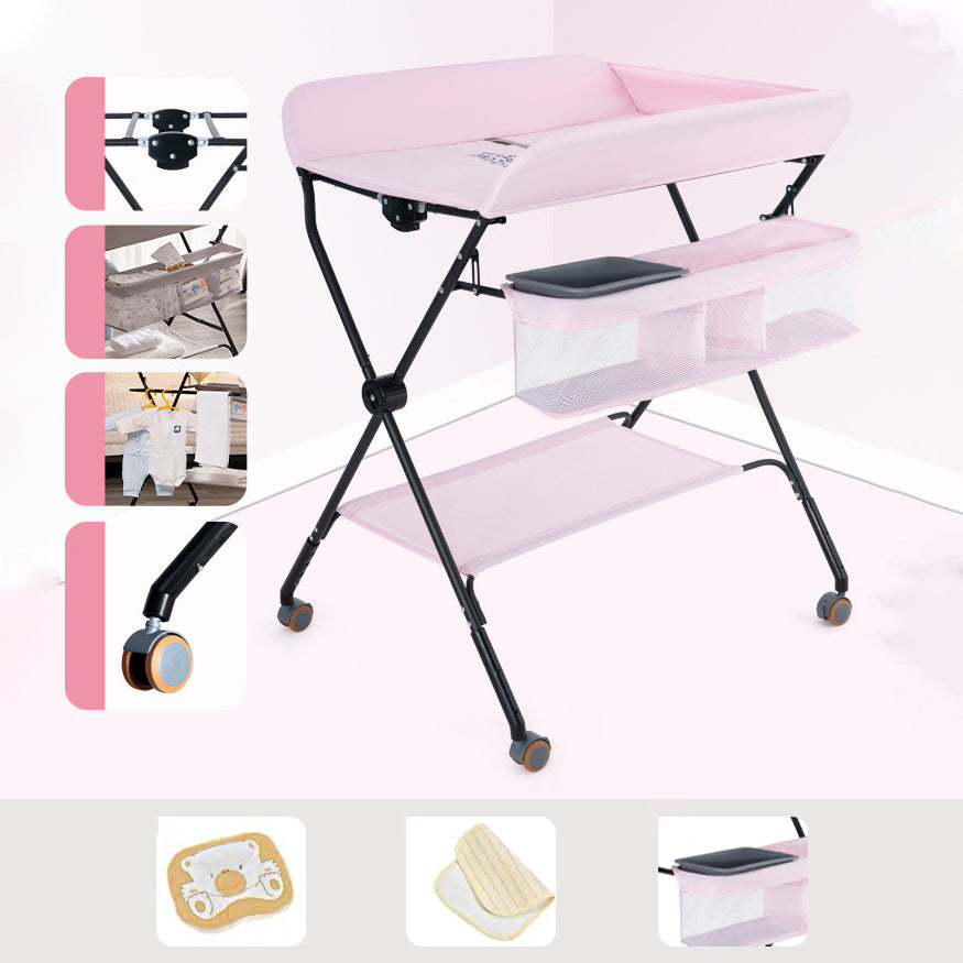 Folding Basket Baby Changing Table Portable Changing Table with Pad