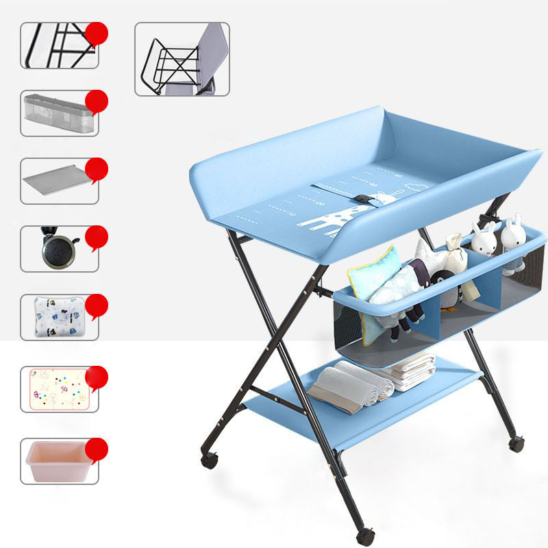 Folding Changing Table Modern Baby Changing Table with Basket