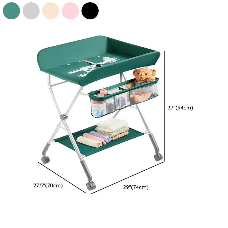 Traditional Baby Changing Table Metal Changing Pad 2-in-1 Changing Table