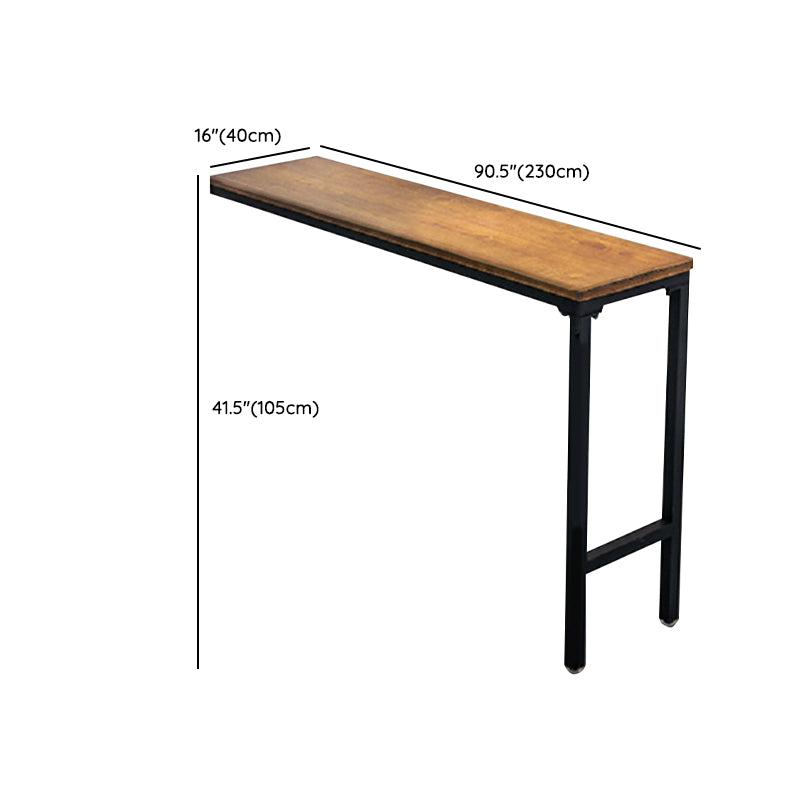 Industrial Rectangle Bar Table Set 1/2/7 Pcs Brown Wooden Bar Table Set