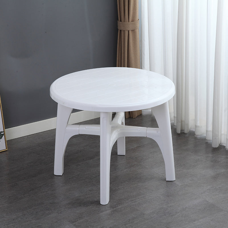 Modern Style Geometric Courtyard Table Plastic Waterproof Outdoor Table
