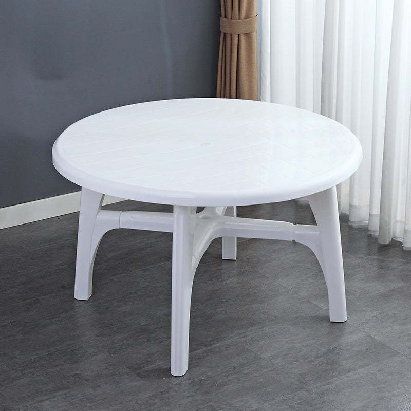 Modern Style Geometric Courtyard Table Plastic Waterproof Outdoor Table