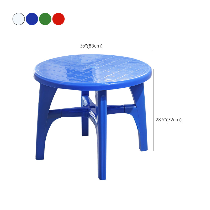 Modern Style Geometric Courtyard Table Plastic Waterproof Outdoor Table