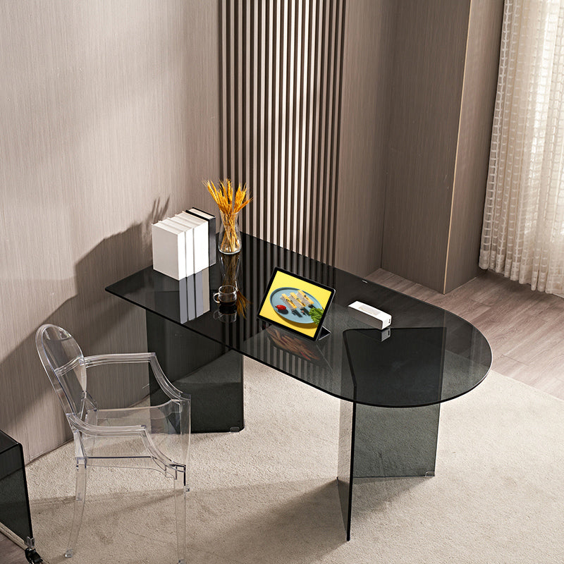 Modern Tempered Glass Dining Table Glass Base for Dining Room