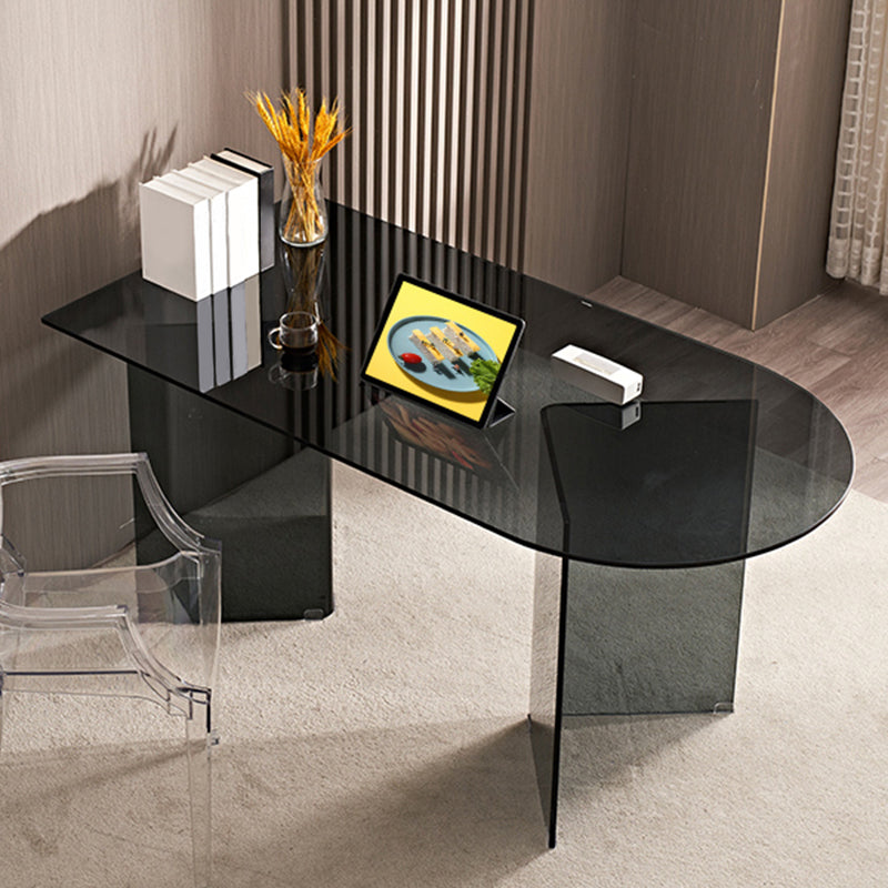 Modern Tempered Glass Dining Table Glass Base for Dining Room