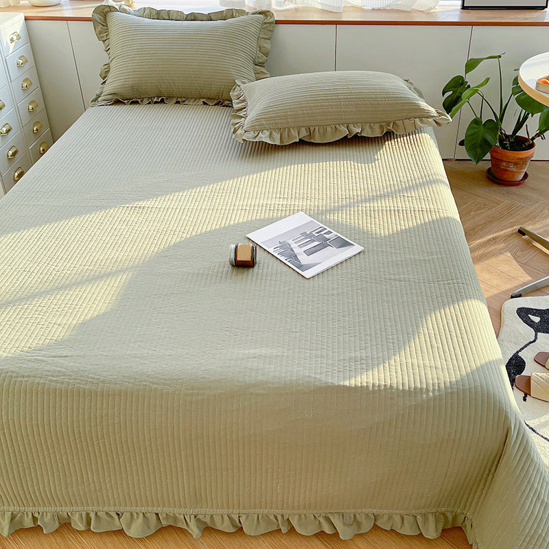Elegant Cotton Sheet Set Solid Color Fitted Sheet for Bedroom