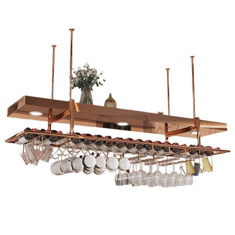 Modern Hanging Wine Rack Bottle Metal Kitchen Wine Bottle Holder