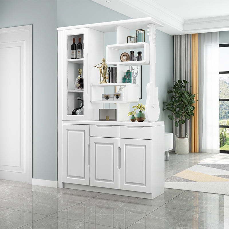 Solid Wood Cabinet 14.96" Wide Accent Cabinet with Drawers and Shelves
