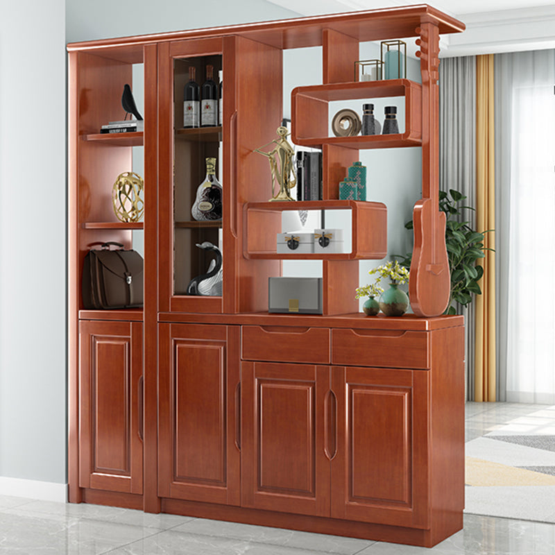 Solid Wood Cabinet 14.96" Wide Accent Cabinet with Drawers and Shelves