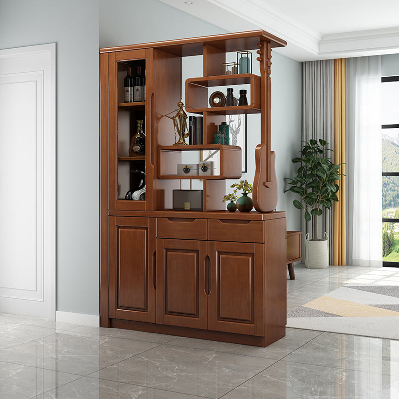 Solid Wood Cabinet 14.96" Wide Accent Cabinet with Drawers and Shelves