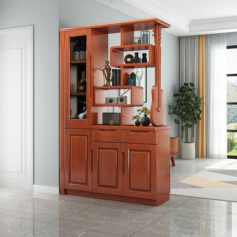 Solid Wood Cabinet 14.96" Wide Accent Cabinet with Drawers and Shelves