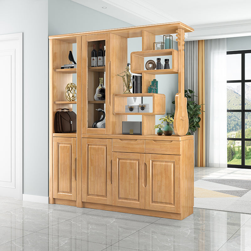 Solid Wood Cabinet 14.96" Wide Accent Cabinet with Drawers and Shelves