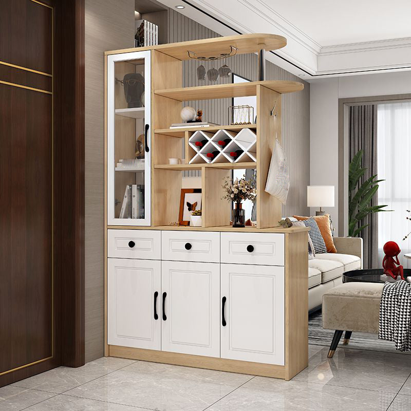 Modern 78.74" H Cabinet with Door Wooden Accent Cabinet with Drawer