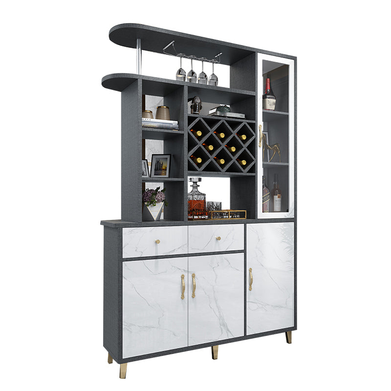Modern 78.74" H Cabinet with Door Wooden Accent Cabinet with Drawer
